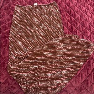 Elegant Brown Midi Skirt